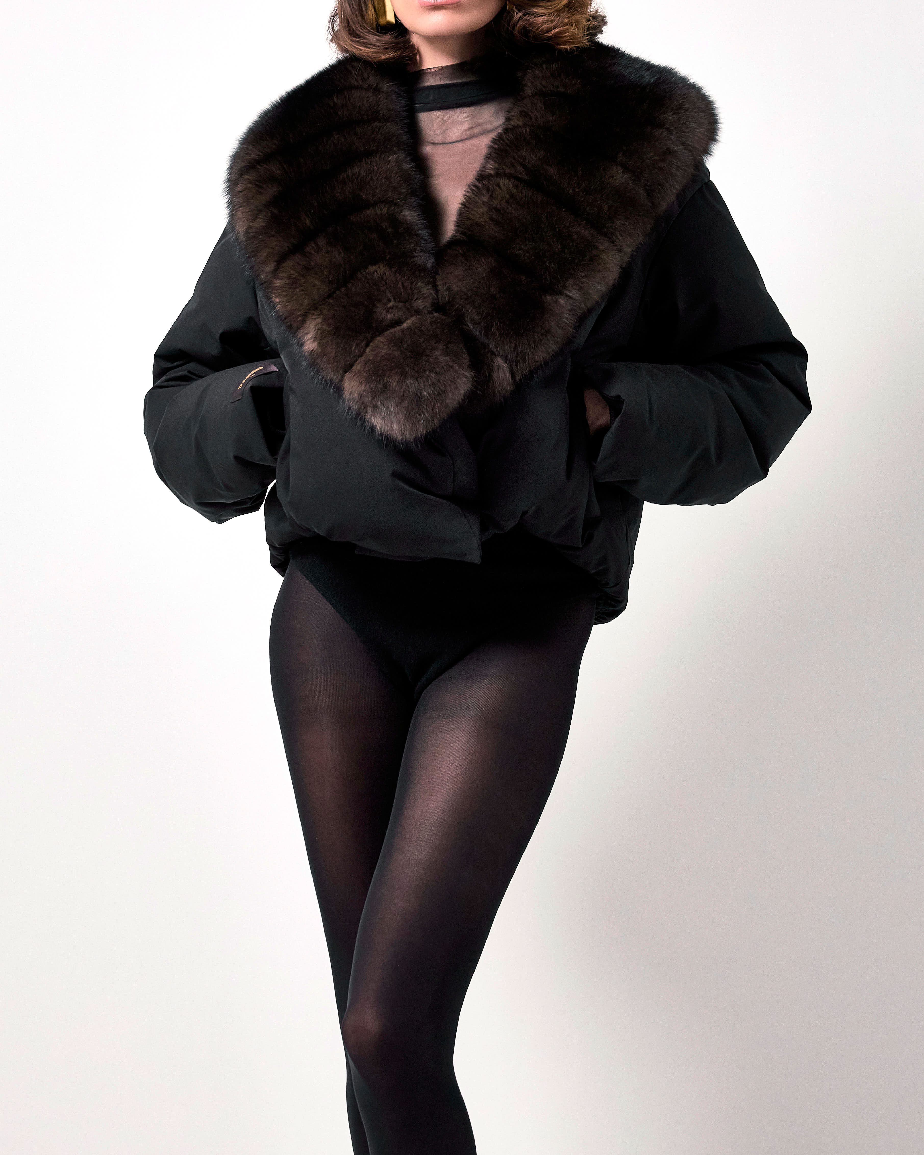 The Isotta Cropped Fur Puffer - Sabled™